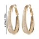 thumbnail image 3 of Pendientes para mujer, regalos para mujer, pendientes ovalados de moda, pendientes de malla metálica, pendientes de malla metálica con media hebilla, anillo dorado, 3 of 5