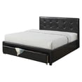 thumbnail image 4 of JERFIT Full Size Storage Bed Frame with Upholstered Tufted Headboard, Modern Platform Bed with Underbed Drawer, Black Faux Leather, 4 of 9