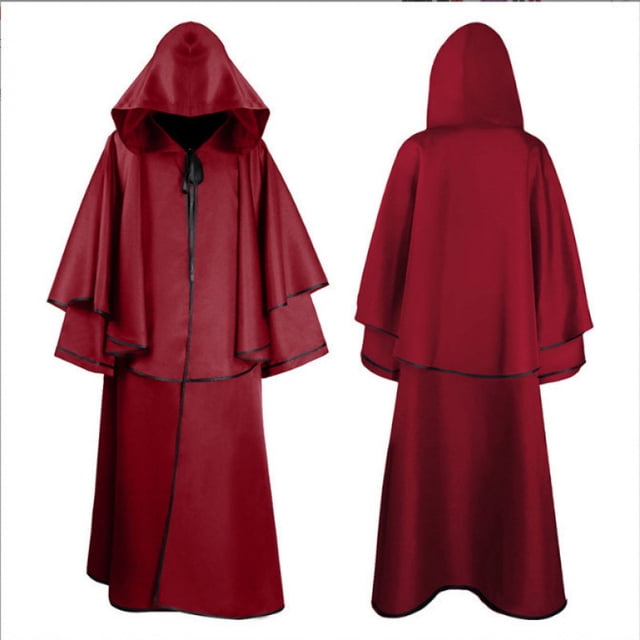 Halloween hooded robe monk robe cloak long sleeve wizard wizard death cloak