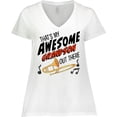 thumbnail image 3 of Inktastic That's My Awesome Grandson Out There with Trombone Women's Plus Size V-Neck T-Shirt, 3 of 5