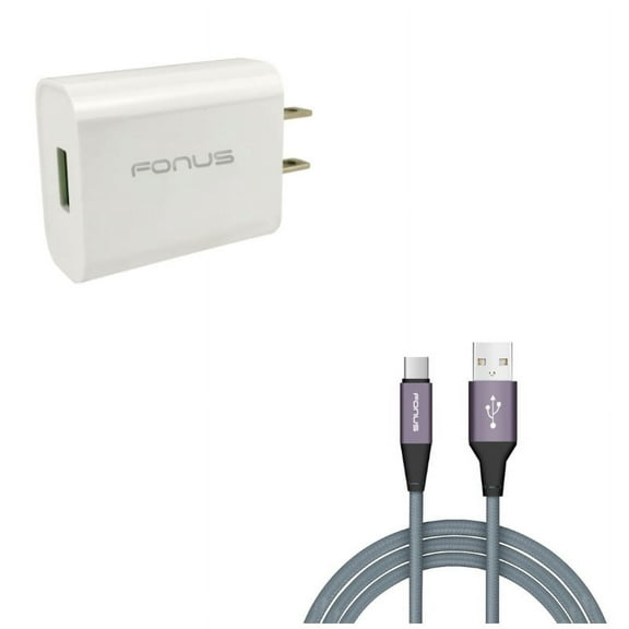 For Google Pixel 7a/7/Pro/6a - 10ft USB Cable w Quick Home Charger, Type-C Charger Cord Power, 18W USB Travel for Google Pixel 7a/7/Pro/6a Phones