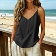 thumbnail image 5 of GHIIYER Sleeveless V Neck Tank Tops for Women with Pockets Solid Casual Blouses Camisole Top Size 3Xl, 5 of 7