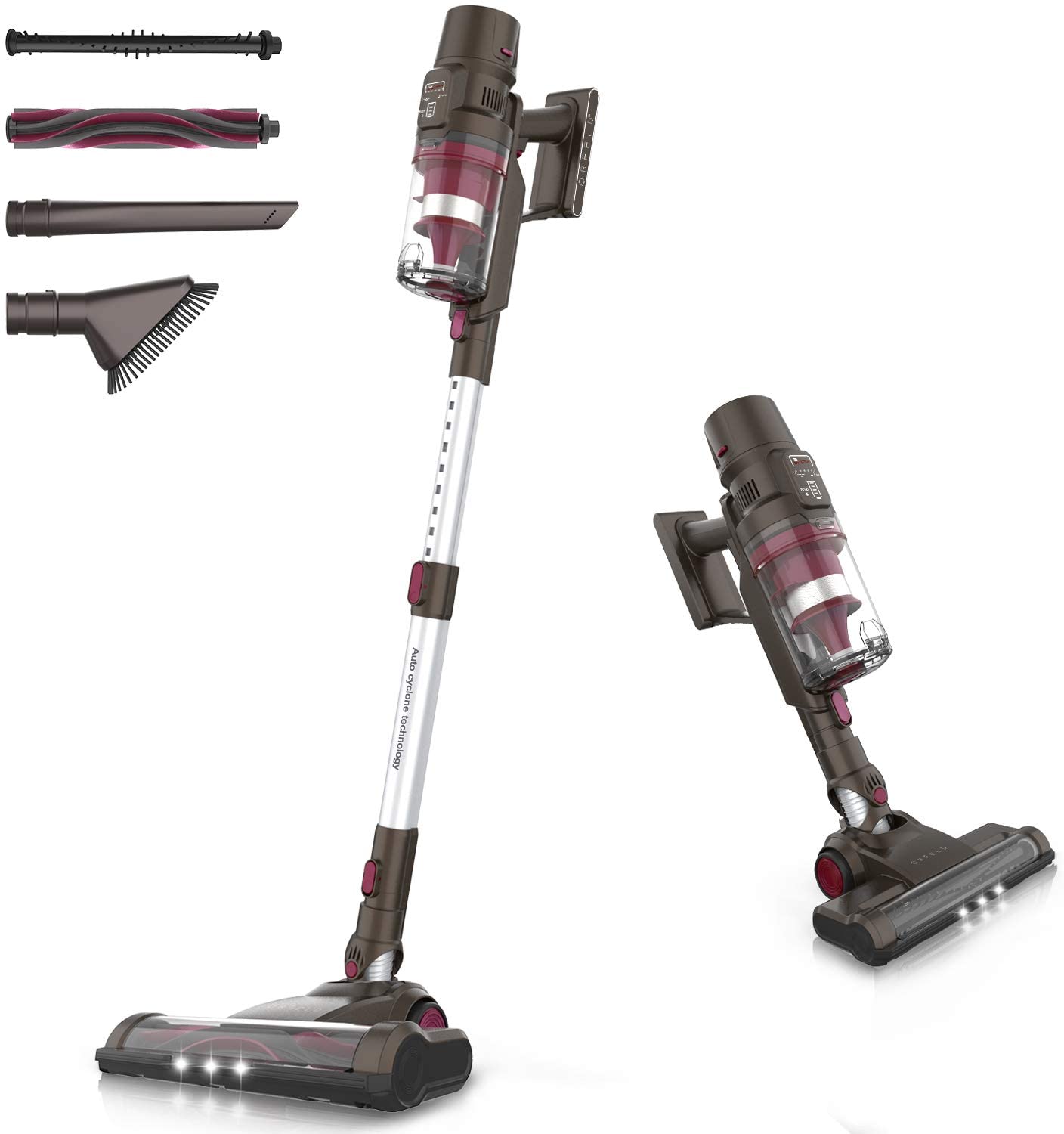 ORFELD Cordless Vacuum, 22000pa Stick Vacuum 5 in 1, Smart Sensor Tech