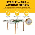 thumbnail image 4 of Christmas Table Cloths for 6 Foot Rectangle Tables, Winter Green Pine Trees Maple Leave Xmas Balls Patio Waterproof Elastic Fitted Tablecloths, Washable Rectangular Table Cover for Camping, 4 of 8