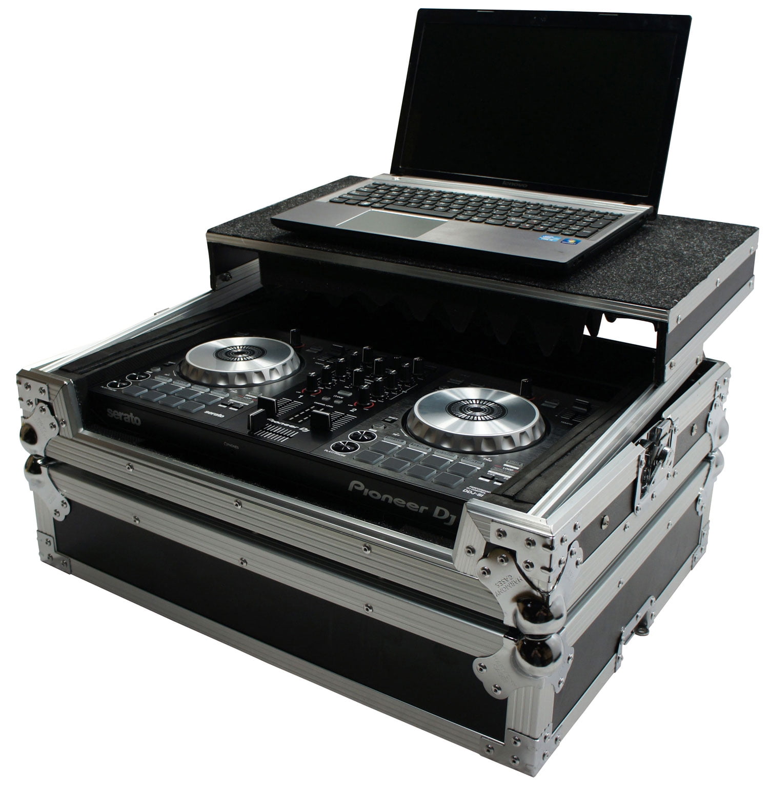 Harmony Cases HC10MIX Flight DJ Road 10 Mixer Custom Case fits Behringer NOX101