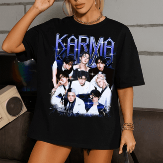 Retro Bang Chan Stray Kids Karma Album T-Shirt, Stray Kids