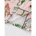thumbnail image 3 of ATAIKU Womens Pajamas Sets Animals Tiger Short Sleeve Button Down Sleepwear Top and Shorts 2 Piece Pjs Lounge Set S-XXL, 3 of 11