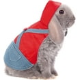 thumbnail image 6 of Rabbit Harness and Leash Small Animal Clothes for Rabbit Guinea Pig, Bunny Plaid Harness Leash Guinea Pig Blue Denim Black and White Plaid Dress for Kitten Chihuahua and Other Small Animals, 6 of 6