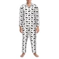 thumbnail image 3 of Logiee Border Collie Dog Print Mens Long Sleeve Pajama Set,Notched Collar Pajamas for Men, Men's Sleepwear,Mens Sleepwear with Pockets & Button Down-Medium, 3 of 7