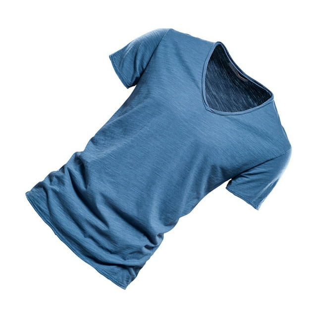 Camiseta africana Unisex Sonducket Azul vaquero algodón XXXL