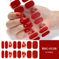 thumbnail image 1 of Tiras de uñas de Gel de mármol dorado, parche deslizante, flores, gradiente de Color, adhesivo de cubierta completa, lámpara UV, manicura curada, 1 of 7