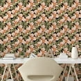 thumbnail image 2 of Ambesonne Garden Scene Peel & Stick Wallpaper for Home, Spring Floral Design, 13"x100", Pale Olive Green Blush, 2 of 5