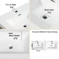 thumbnail image 6 of 72" Bathroom Vanity With Sink, Floating Storage Cabinet. Natural Oak, Stone Resin Countertop, Soft Close Drawers, Substantial Volume, U-shape Drain, Invisible Handle, E1 Grade Panels Sink , Oak, 6 of 6