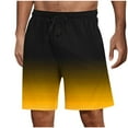 thumbnail image 5 of Ceisia Men's Gradient Print Pockets Drawstring Elastic Waist Button Sleep Lounge Shorts Home Pajama Bottoms Gifts for Father Multicolor S, 5 of 5