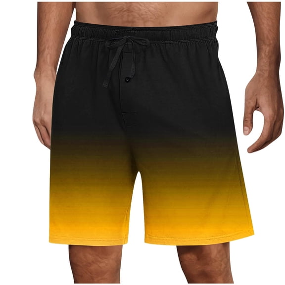 Lmnyox Mens Sport Shorts Casual Loose Drawstring Waist Sweat Shorts Knee Length Gradient Lounge Shorts with Pocket