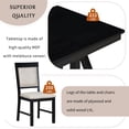 thumbnail image 3 of Atumon Uptown 5 Piece Modern Wood & Fabric Dining Table Set, Black, 3 of 10