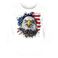 thumbnail image 4 of Aloohaidyvio American Flag T Shirt Women 4th of July Shirts Raglan 3/4 Sleeve Patriotic Tee Tops, 4 of 5