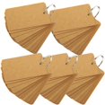 thumbnail image 3 of Brown Kraft Paper Blank Cards for Writing with Metal Ring 5 Pieces Lightweight Study Note, 3 of 4