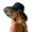 Black, variant on Summer Sun Hat for Women Floral Print Reversible Wide Brim Hat Sun Protection Cap