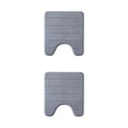 thumbnail image 1 of Alfombrilla de baño Yuarrent de Ajuste universal gris 50x60cm 2piezas, 1 of 4