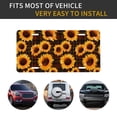 thumbnail image 5 of Zufioo Red Black Plaid Sunflower Print Car Aluminum Front License Plate, 12x6 Inch Decorative Personalized Car License Plate Car Accessories, 5 of 8
