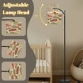 thumbnail image 3 of Arc Floor Lamp Seamless pattern pieces cakes pies doodle vintage style Hand drawn Tall Modern Standing Lamp LED Adjustable Linen Lampshade 3 Color Temperatures, 3 of 8