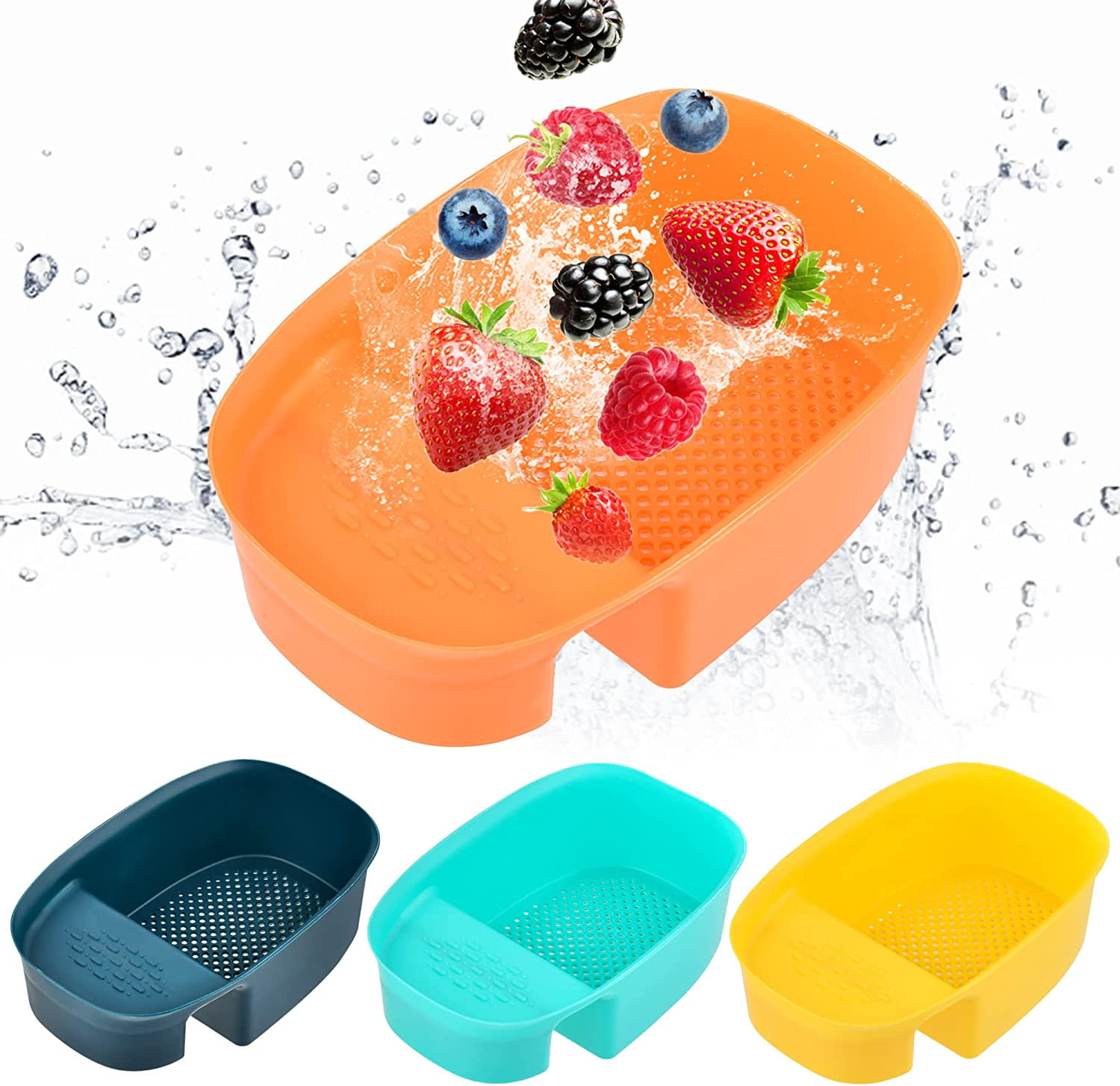 4PACK Kitchen Sink Drain Basket Drain Rack, Multipurpose SaddleShaped Drain Shelf, Kitchen