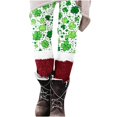 thumbnail image 5 of lcziwo 50% Percent off Sales Today, St Patrick's Day Leggings for Women Trendy Shamrock Print High Waist Yoga Pants Slim Fit Stretchy Workout Tights Holiday Bottom Trousers Red XXL, 5 of 8