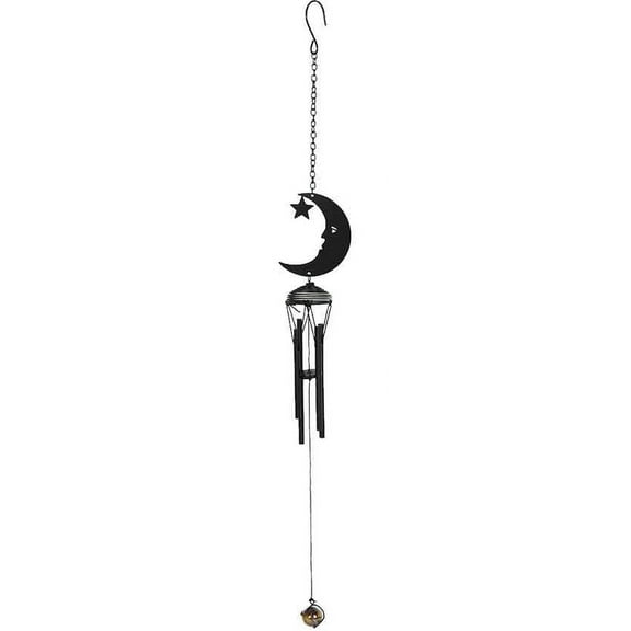 Black Crescent Moon Wind Chime by Medieval Collectibles