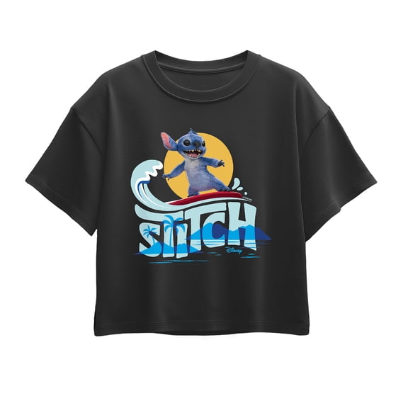 Lilo & Stitch - Stitch Letters Stack - Youth Girls Boxy T-Shirt