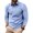 Blue, variant on Kalauyu Men's Casual Shirts Classic Long Sleeve Basic Button T-Shirt Lightweight Cotton Golf Tops with Pocket
