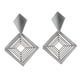 thumbnail image 4 of Pendientes colgantes geométricos jinwen de gota cuadrados Plata, 4 of 8