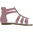 thumbnail image 2 of LITTLE ANGEL DANI-822 Toddler's Strappy Rhinestone Back Zipper Flat Sandal Shoes, 2 of 4
