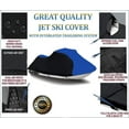 thumbnail image 3 of BLACK / BLUE HEAVY-DUTY, 600 DENIER Jet Ski PWC Cover Compatible for Yamaha Wave Runner VX Cruiser 2007 2008 2009 2010 2011 2012 2013 2014, 3 of 3