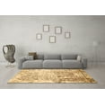 thumbnail image 3 of Ahgly Company Indoor Round Abstract Brown Modern Area Rugs, 3' Round, 3 of 4