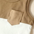 thumbnail image 6 of GYRATEDREAM Toddler Infant Baby Boy Summer Outfits Sleeveless Patchwork Pocket Tank Top and Casual Shorts Set 2 Piece Clothing Set for Coffee 2-3Y, 6 of 9