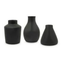 Weddingstar 3-Piece Clay Table Vase Set - Black