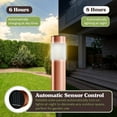 thumbnail image 2 of Pure Garden Solar Path Set of 6- 15” Bollard Lights, (Copper), 2 of 8