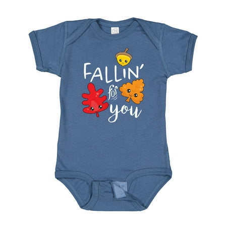 

Inktastic Fallin for You- Cute Autum Leaves and Acorn Gift Baby Boy or Baby Girl Bodysuit