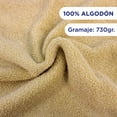 thumbnail image 4 of Toalla Baño Completo Beige 2 piezas 100% Algodon Premium 102x178 - Hokins, 4 of 6