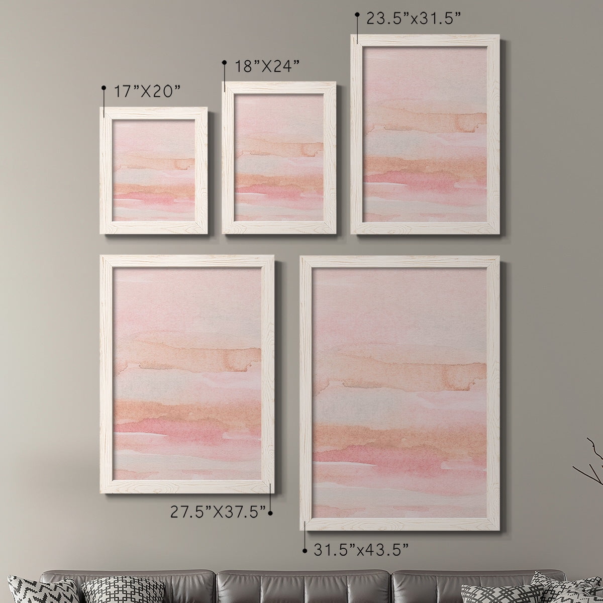 Rose Fade I - Premium Framed Canvas 2 Piece Set - Ready to Hang