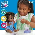 thumbnail image 2 of Baby Alive Magical Mixer Baby Doll Blueberry Blast with Blender Accessories, Drinks, Wets, Eats, Black Hair Toy for Kids Ages 3 and Up, 2 of 5