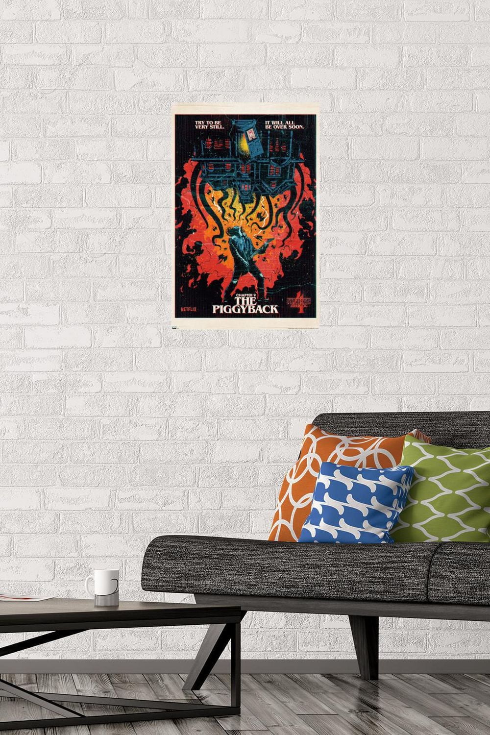 Netflix Stranger Things: Season 4 - The Piggyback Wall Poster with Magnetic Frame