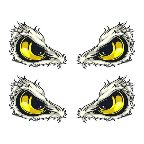 Car Side Mirror Decorative Sticker Eagle Eye Pattern Stickers Universal Automotive Decoration Styling Trim Decal for Cars Motorcycles Trucks Rearview Mirrors 4PCS