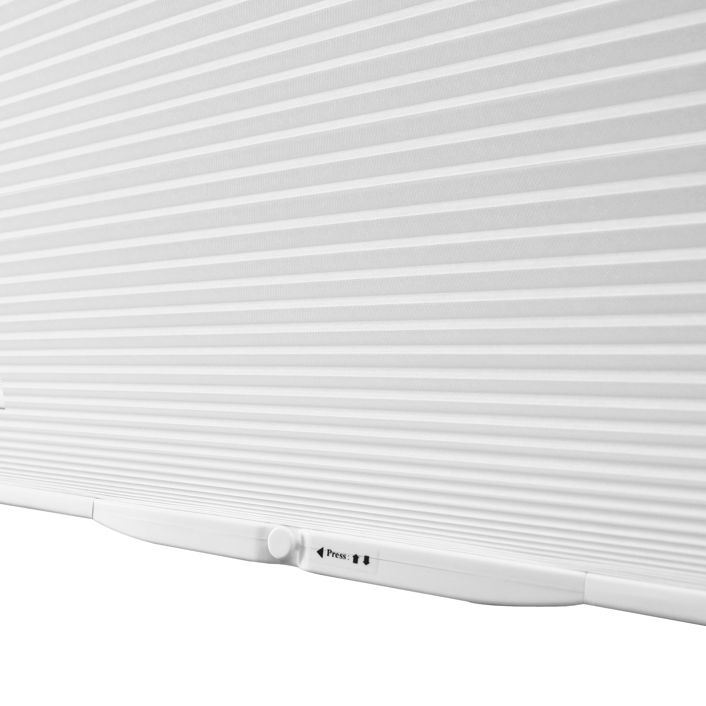 Lumi Room Darkening Cordless Honeycomb POP Shades, White, 30" W x 64" H
