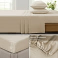 thumbnail image 4 of IR Imperial Rooms Bed Sheet Sets Deep Pocket Soft Microfiber, 1800 Series Queen Cream 4 Pcs, 4 of 7