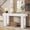 White, variant on Tribesigns 63-Inch Entryway Table, Farmhouse Console Table Sofa Table Behind Couch with Double Pedestal for Living Room, Hallway, Foyer, Distressed White