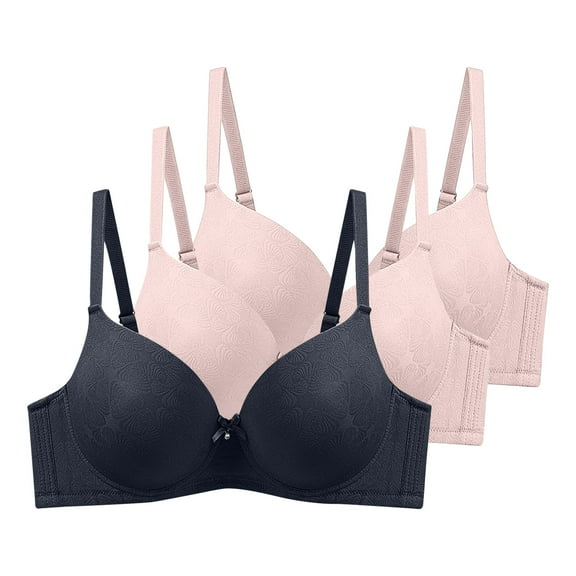 yillto 3 Pack Womens Bralettes Summer Lightweight Breathable Push up Full Coverage Everyday Bras