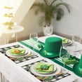 thumbnail image 6 of St. Patrick''s Day Gnomes Placemats Set of 4,12x18 Inch Gnomes with Truck Buffalo Plaid Shamrock Heat-Resistant Place Mats,Green Irish Table Decors for Seasonal Farmhouse Kitchen Dining Holiday Party, 6 of 6