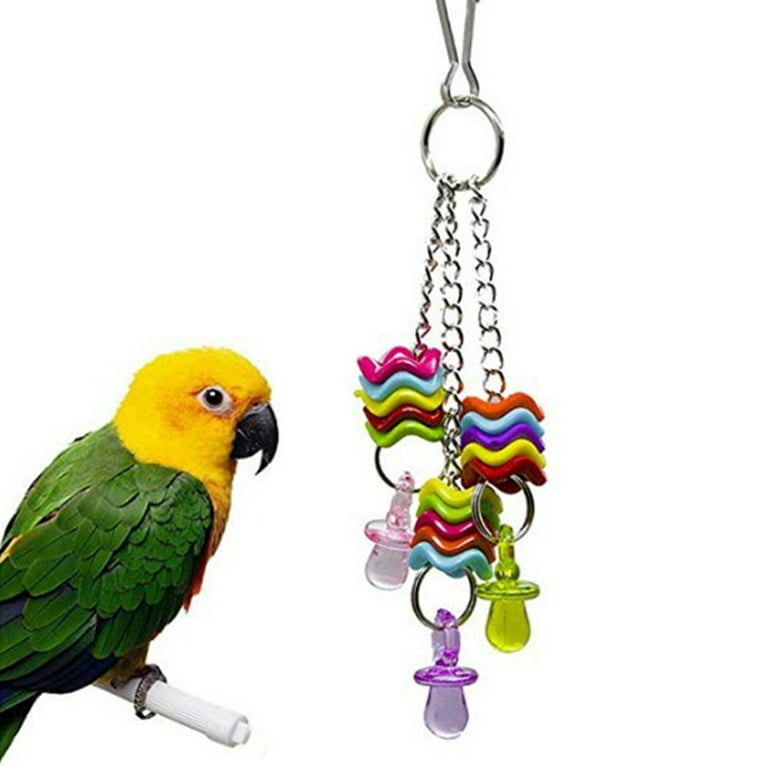Large Bird Chewing Toy, Colorful Parrot Beak Grinding Calcium Stone with  Bells, Bird Cage Accessories, Cage Toys for Cockatiel Parakeet Budgies Rat